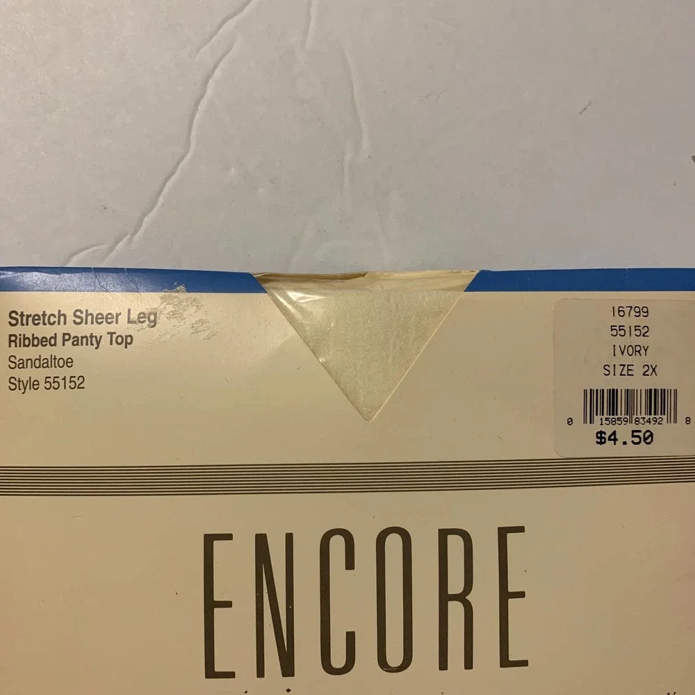 Vintage Nordstrom Encore Pantyhose Style‎ #55152 Queen Size 2X NIB